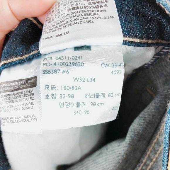 Levi’s Mens 511 Jeans Size 32x34 Straight Leg - Picture 8 of 9